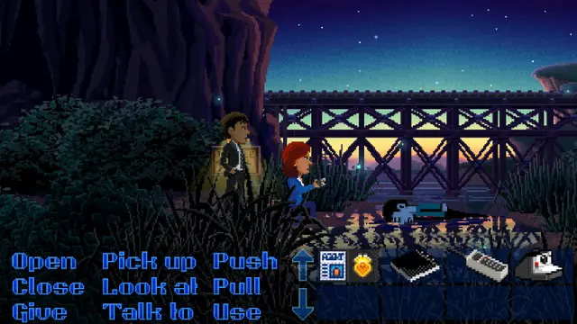 Thimbleweed Park держит классический point-and-click темп с расследованием и диалогами