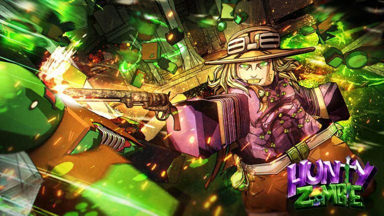 Hunty Zombie Roblox показывает выживание команды и оружие против волн врагов