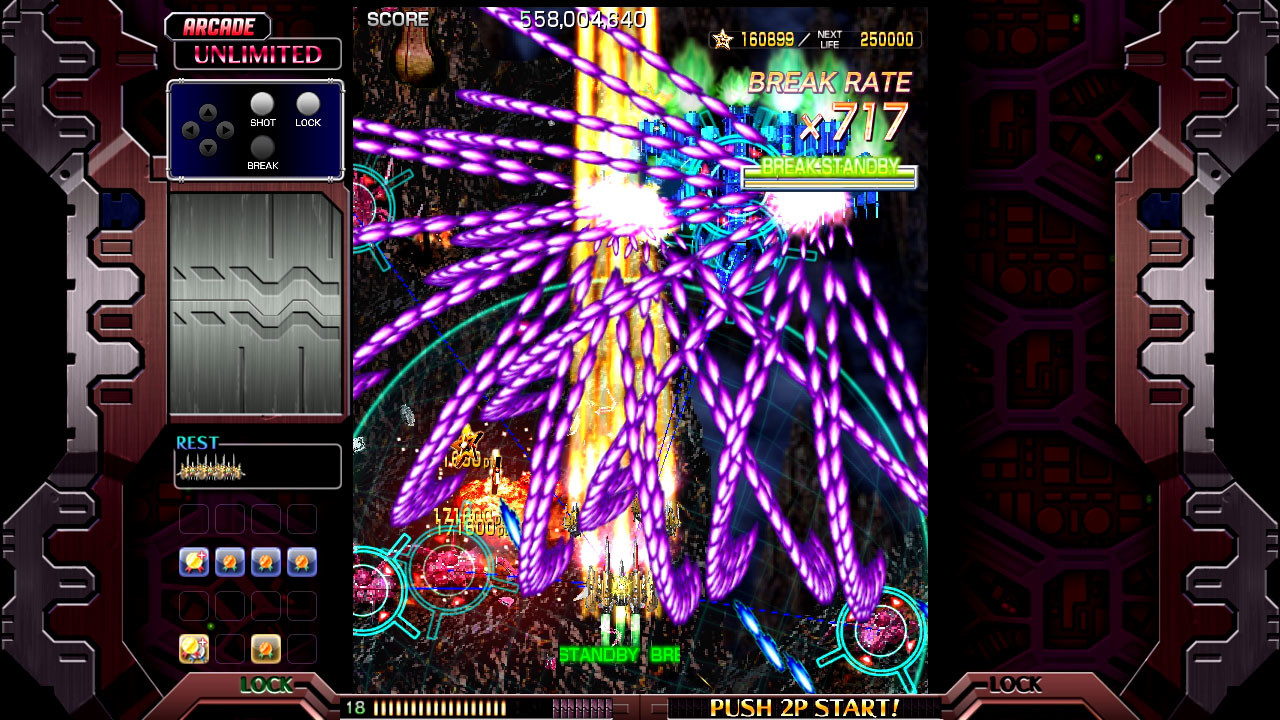 Crimzon Clover показывает плотный bullet hell экран с акцентом на реакцию и маршруты
