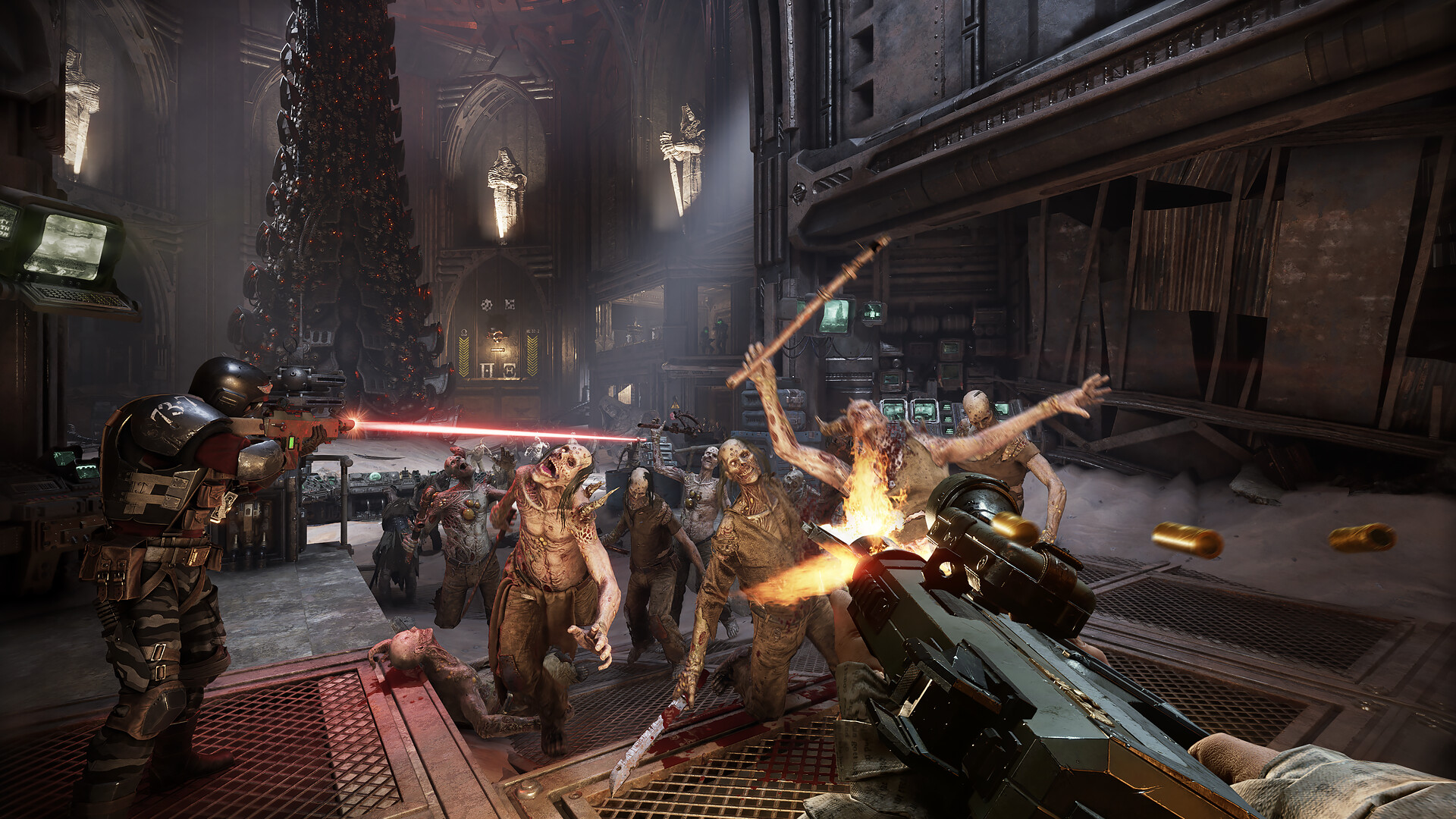 Warhammer 40000 Darktide добавляет ближний бой, классы и давление больших волн врагов