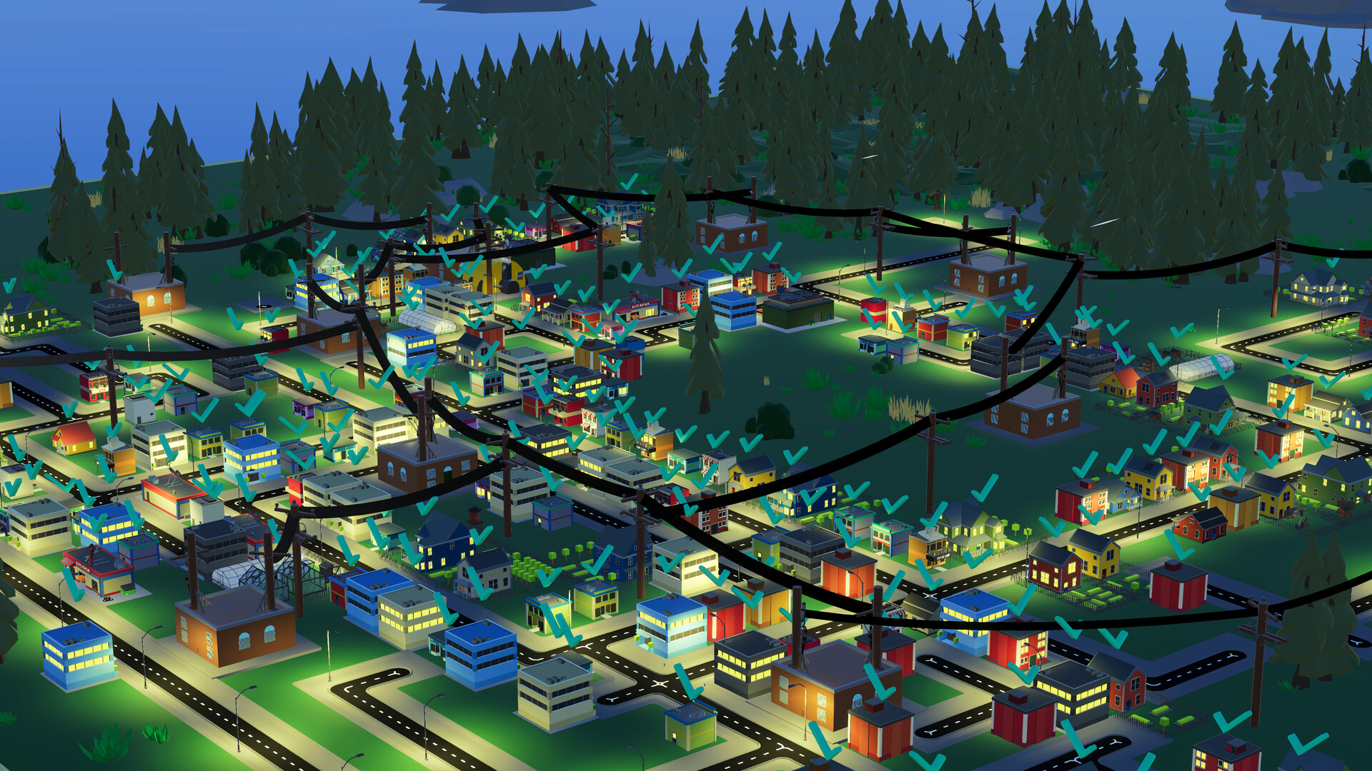 Power Network Tycoon фокусируется на электросетях и нагрузке