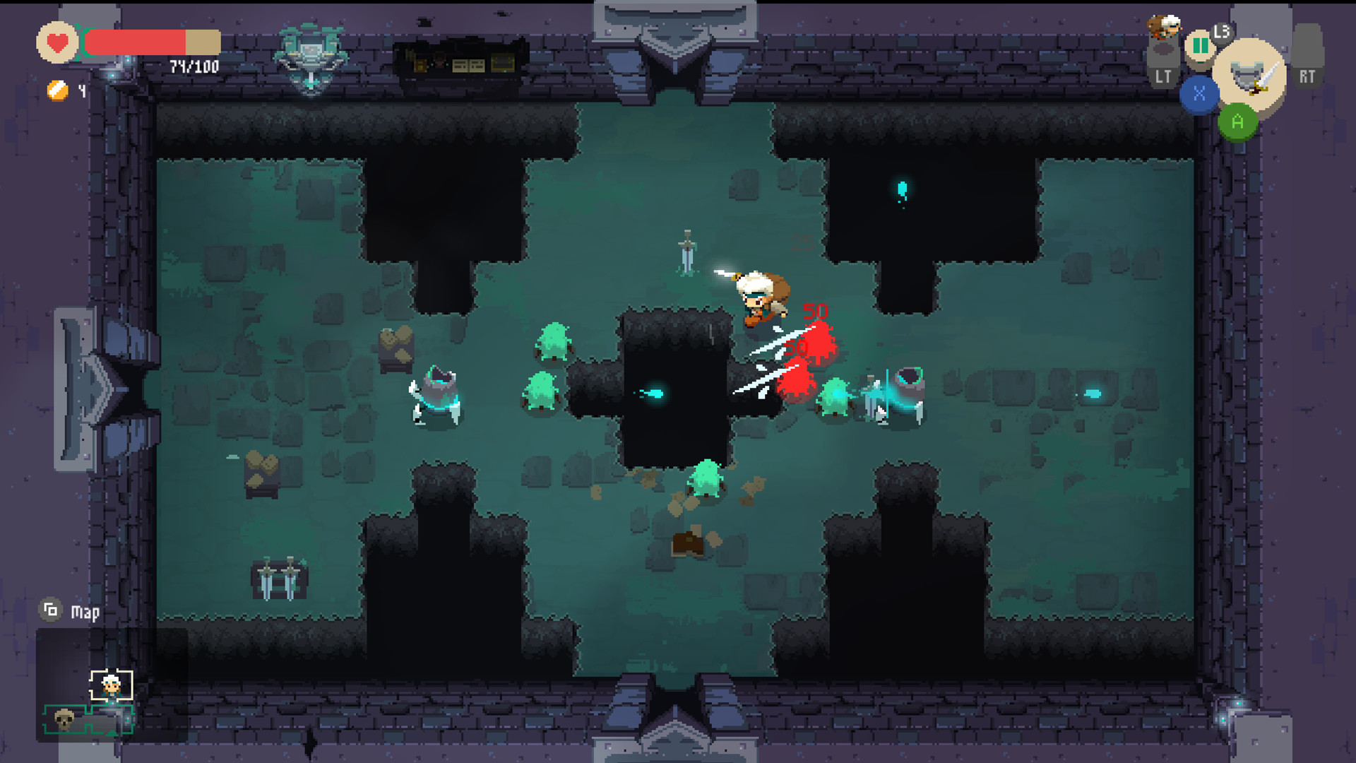Moonlighter соединяет лавку, подземелья, добычу предметов и решения по цене товара
