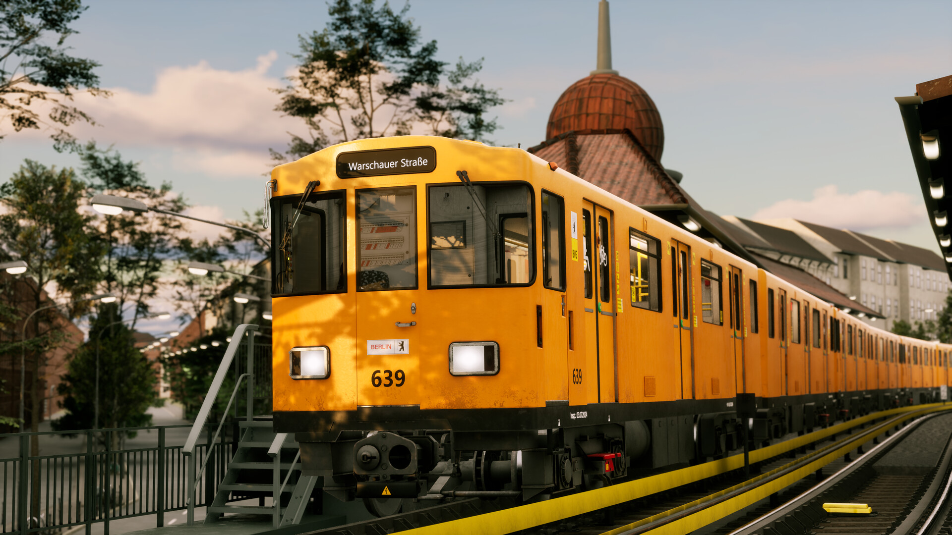 SubwaySim 2 показывает кабину и городскую линию метро