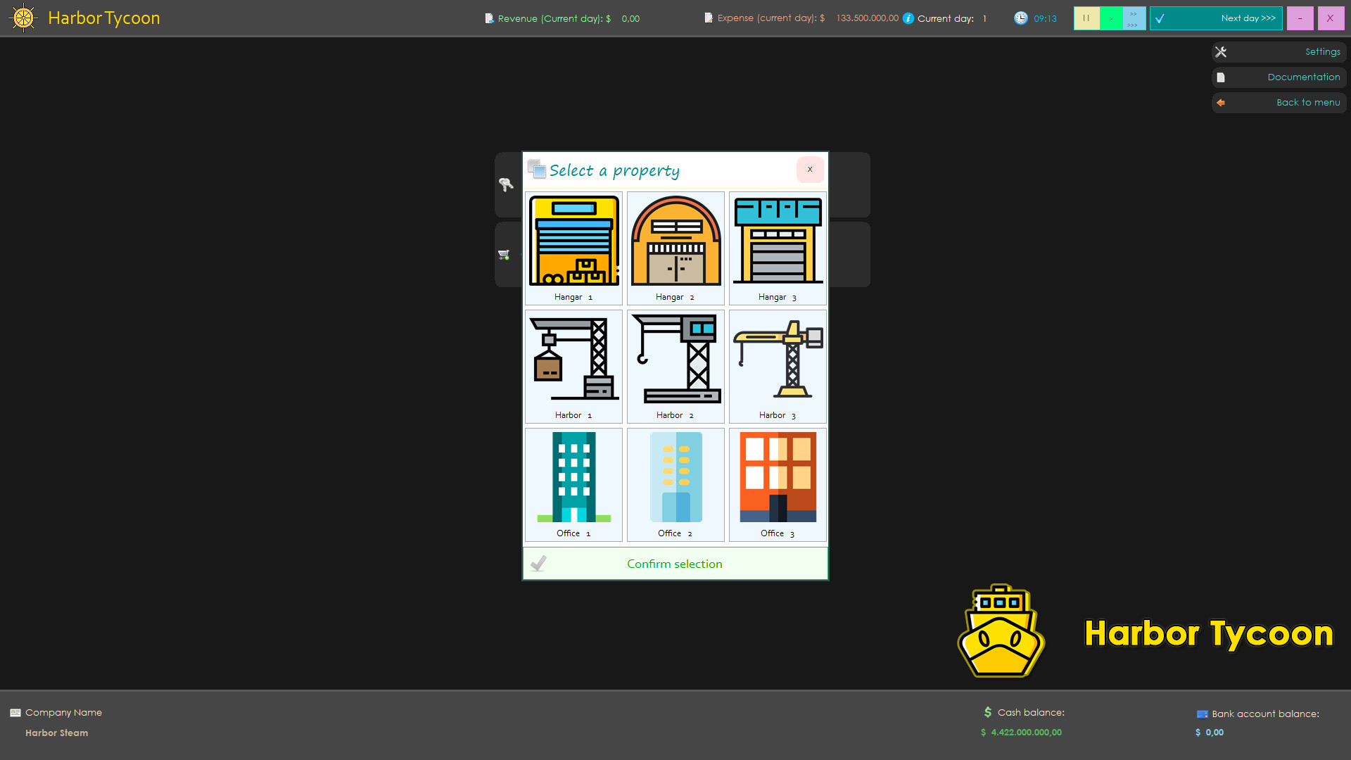 Harbor Tycoon фокусируется на порте и развитии инфраструктуры