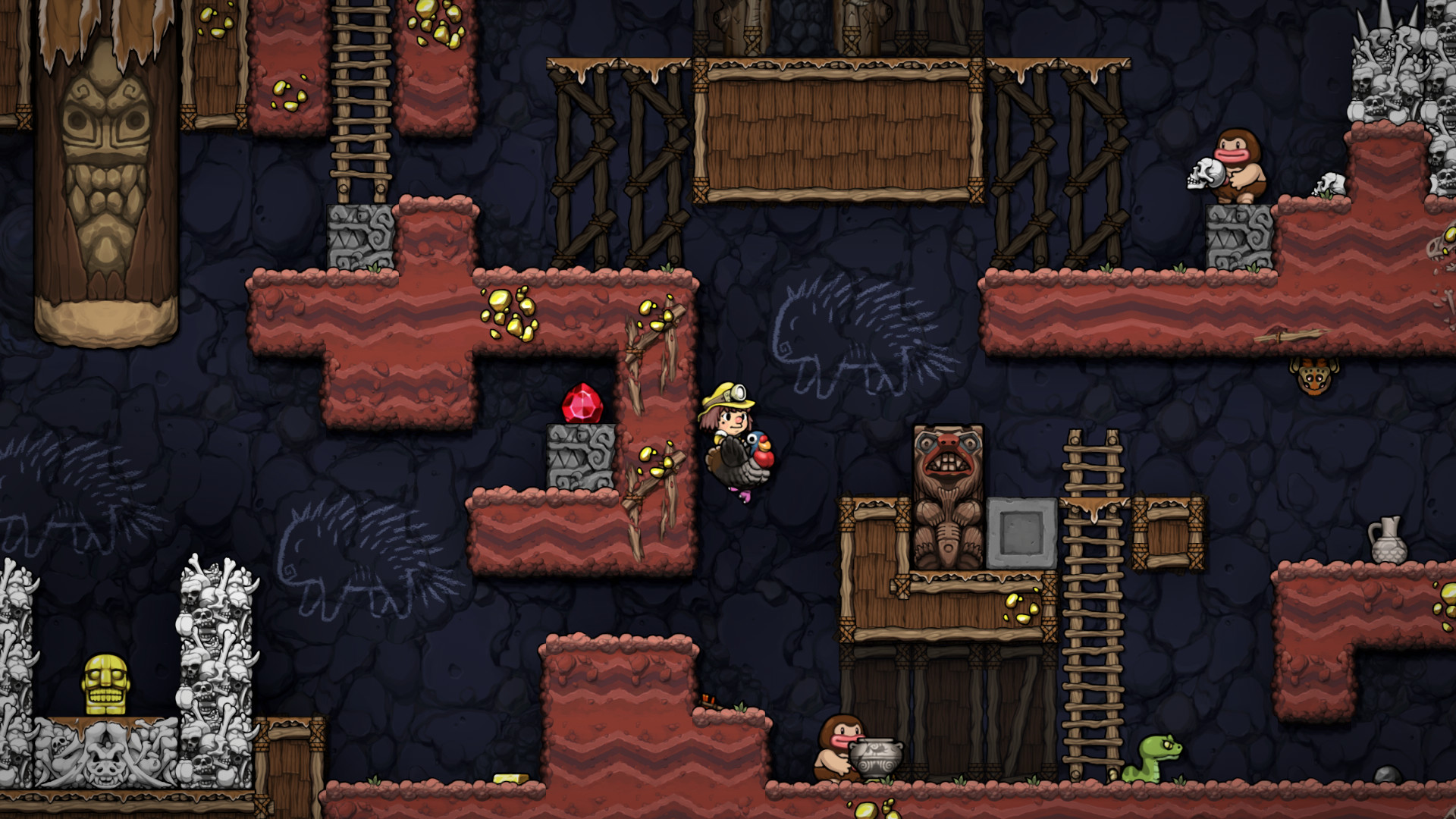 Spelunky 2 показывает подземные экспедиции как короткие опасные забеги с ловушками
