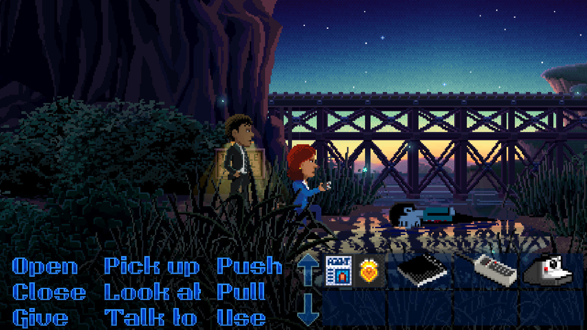 Thimbleweed Park держит классический point-and-click темп с расследованием и диалогами