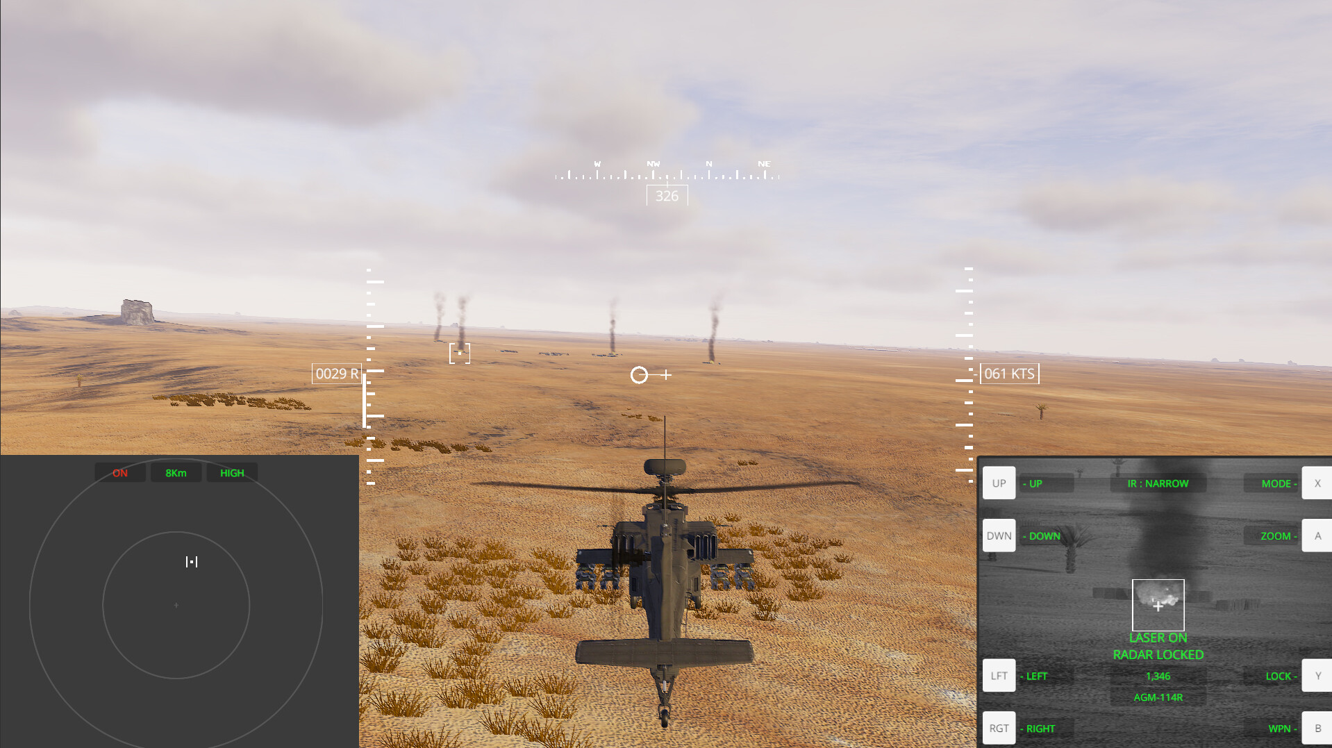 Helicopter Gunship DEX показывает боевой вертолет