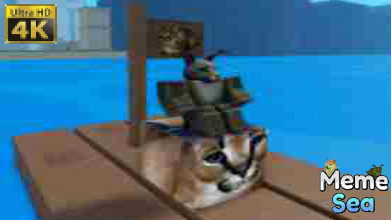 Meme Sea Roblox игровой кадр с островами и NPC для progression route